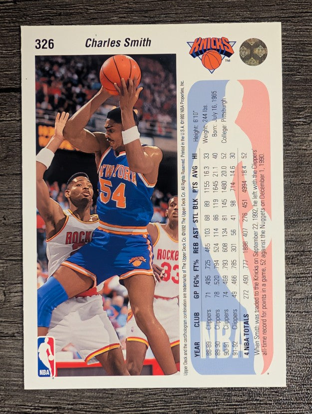 1992-93 Upper Deck #326 Charles Smith