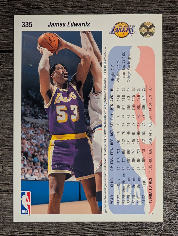 1992-93 Upper Deck #335 James Edwards