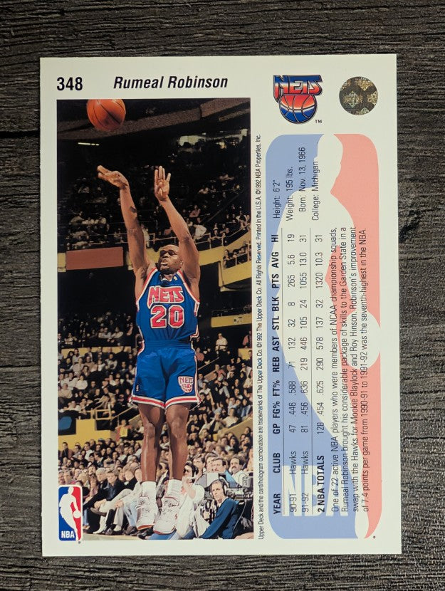 1992-93 Upper Deck #348 Rumeal Robinson