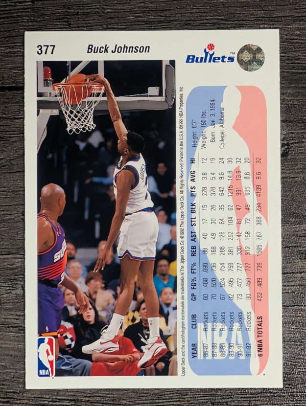1992-93 Upper Deck #377 Buck Johnson