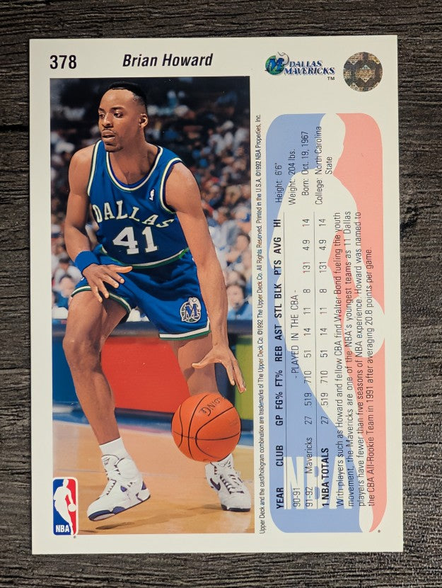 1992-93 Upper Deck #378 Brian Howard RC