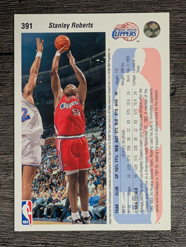 1992-93 Upper Deck #391 Stanley Roberts