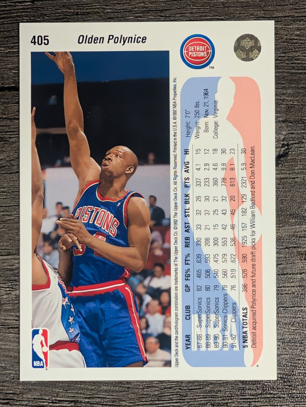 1992-93 Upper Deck #405 Olden Polynice