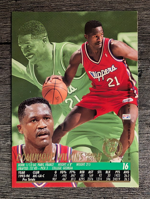 1994-95 Ultra #16 Dominique Wilkins