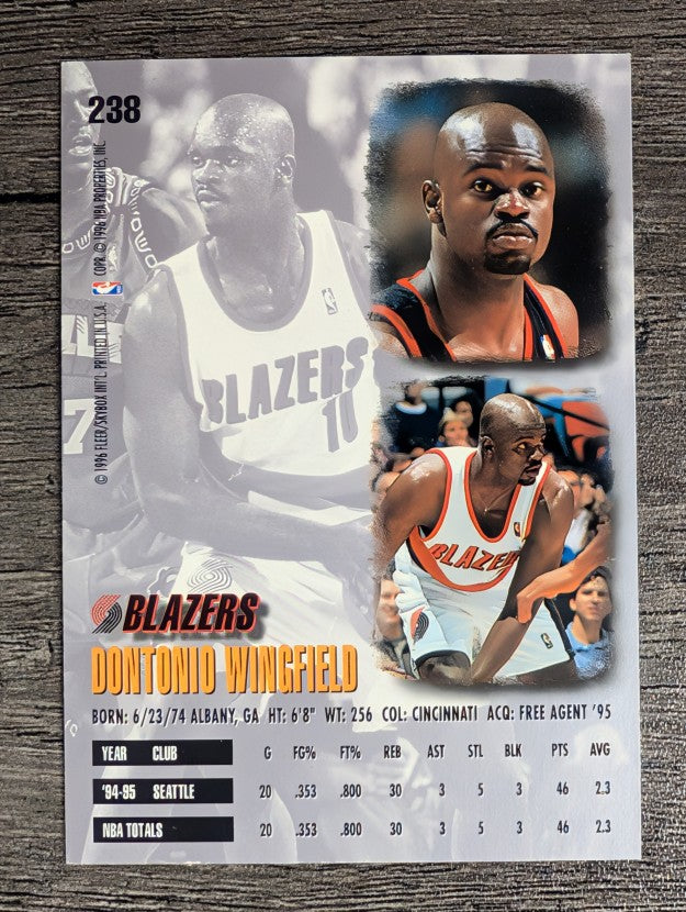 1995-96 Ultra #238 Dontonio Wingfield