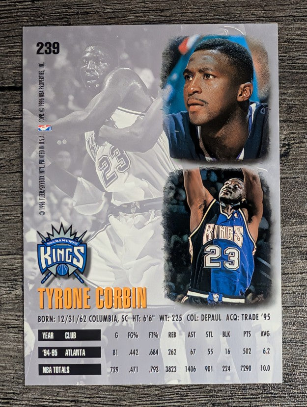 1995-96 Ultra #239 Tyrone Corbin