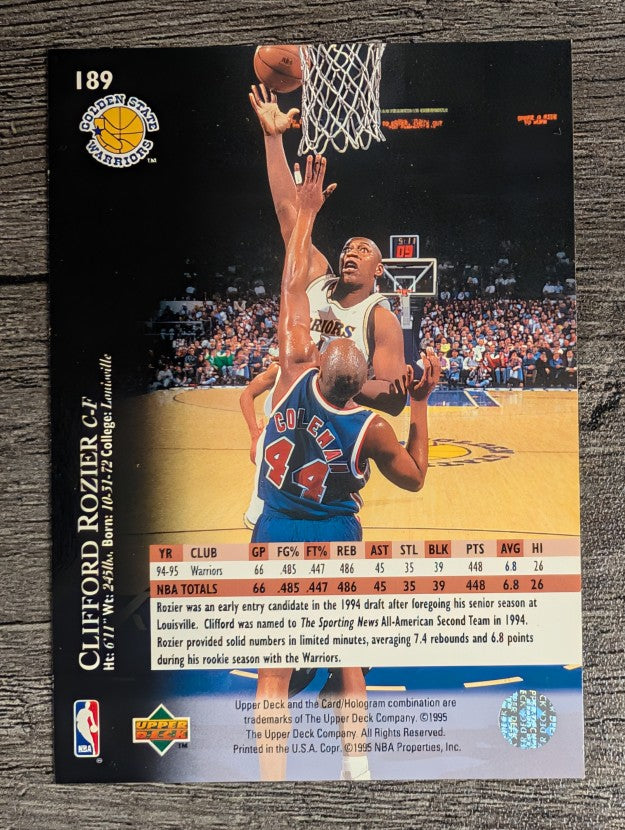 1995-96 Upper Deck #189 Clifford Rozier
