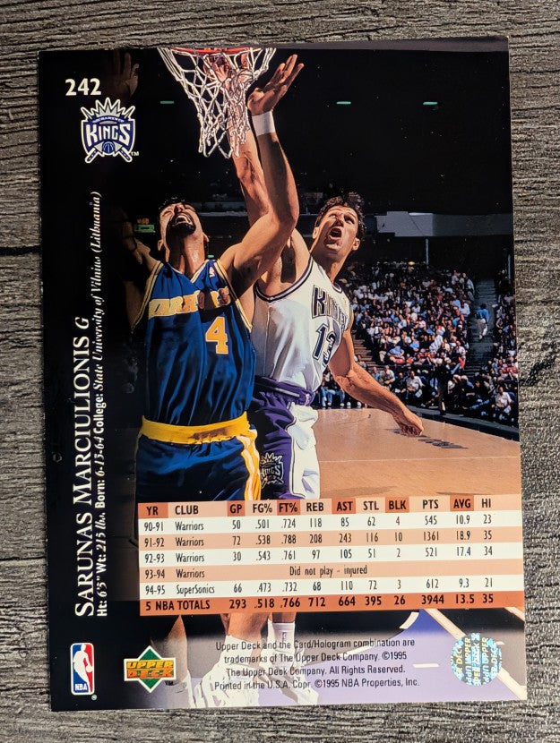 1995-96 Upper Deck #242 Sarunas Marciulionis