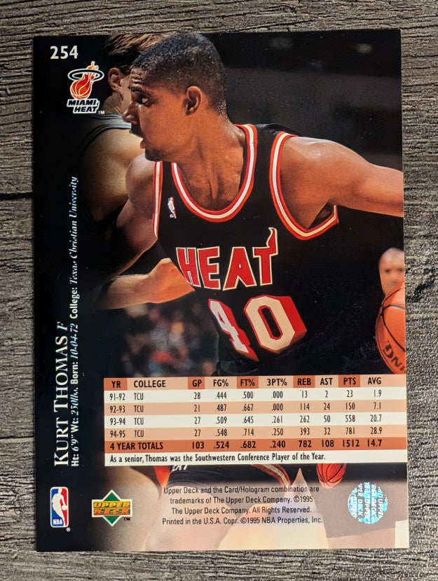 1995-96 Upper Deck #254 Kurt Thomas RC