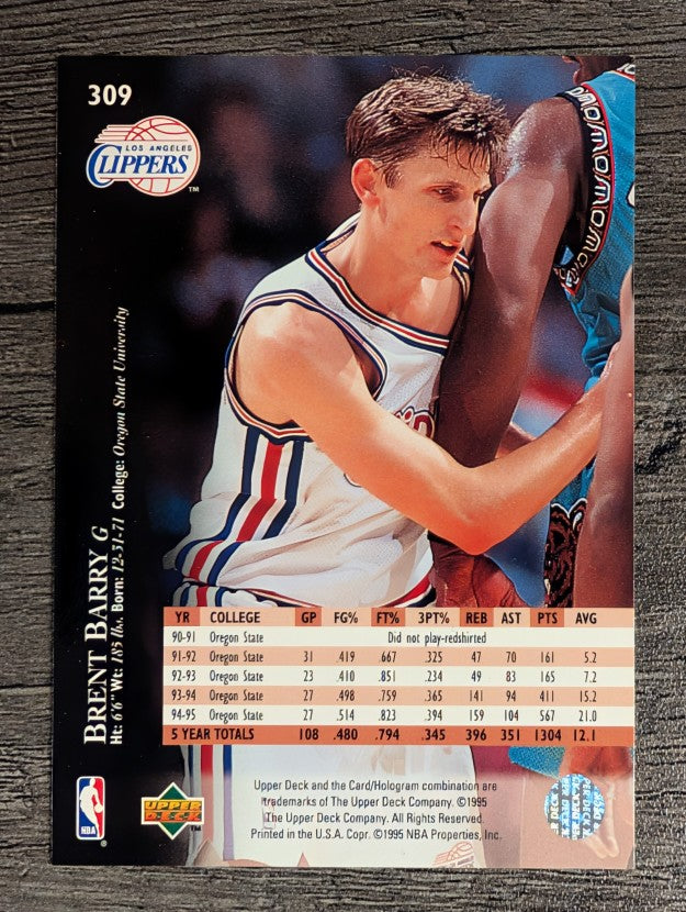 1995-96 Upper Deck #309 Brent Barry RC