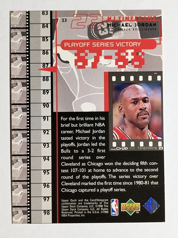 1998 Upper Deck Michael Jordan Living Legend #23 Michael Jordan TF 1988-89
