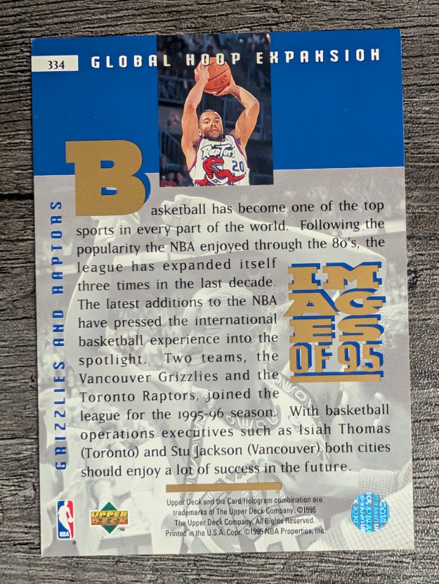 1995-96 Upper Deck #334 NBA Expansion I95/Grizzlies/Raptors