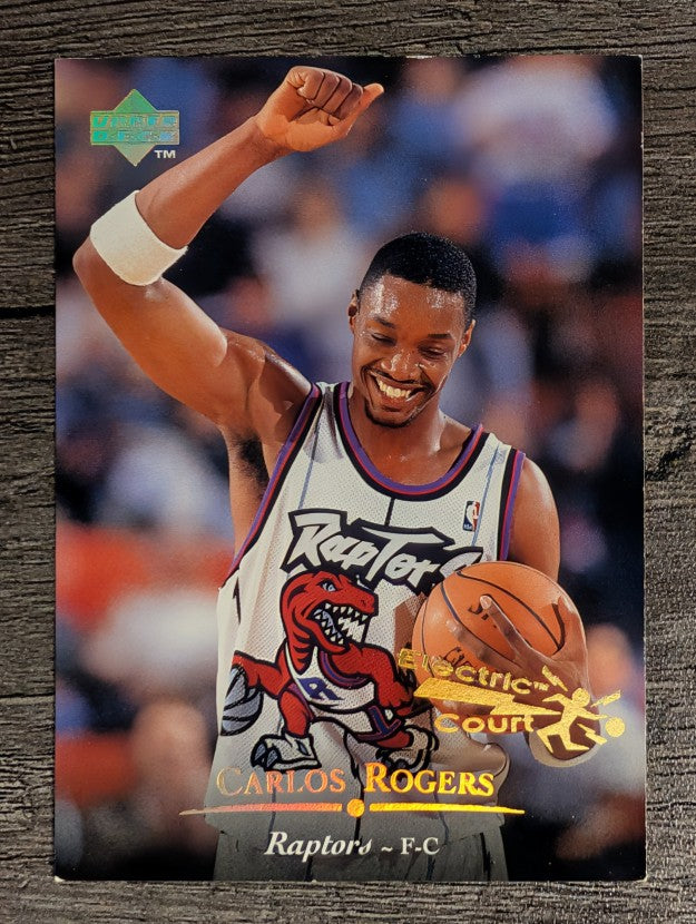 1995-96 Upper Deck Electric Court Gold #250 Carlos Rogers (VGEX)