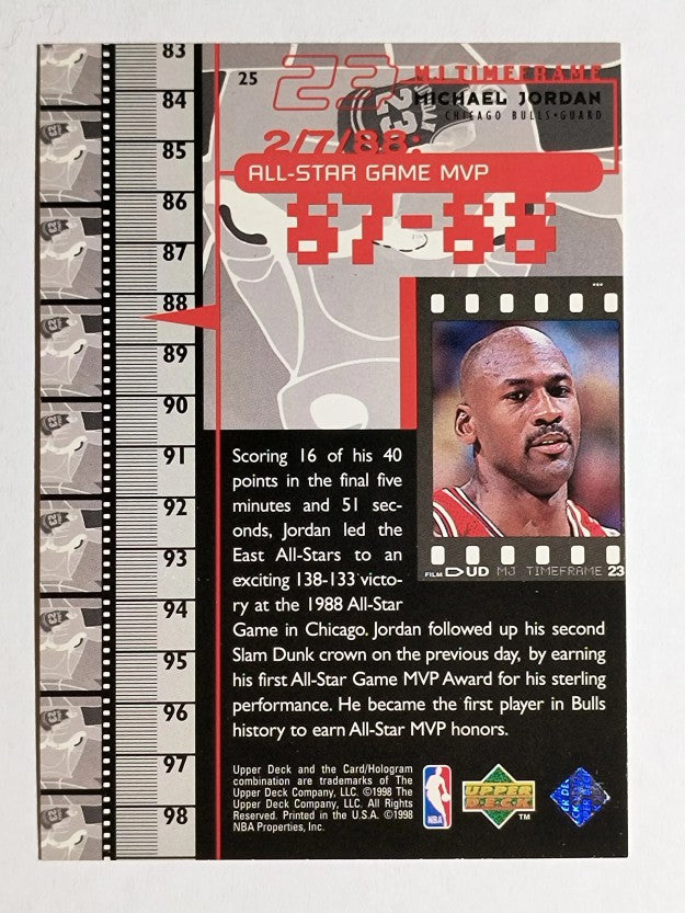 1998 Upper Deck Michael Jordan Living Legend #25 Michael Jordan TF 1989-90