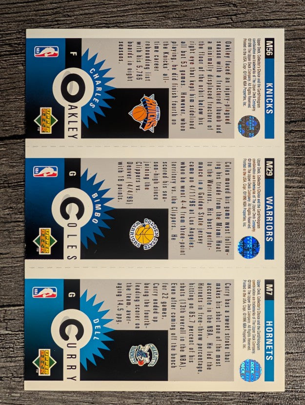 1996-97 Collector's Choice Mini-Cards #M56 Dell Curry/Bimbo Coles/Charles Oakley