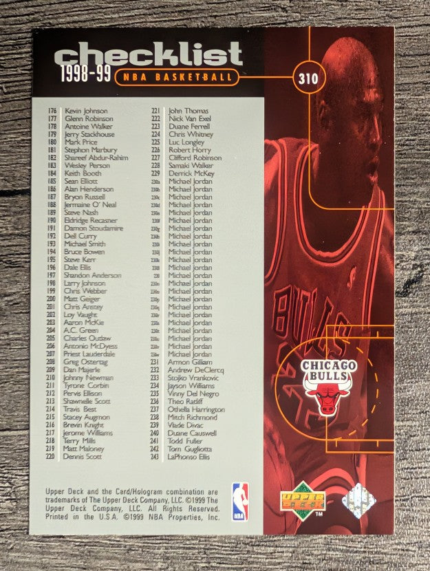 1998-99 Upper Deck #310 Michael Jordan CL