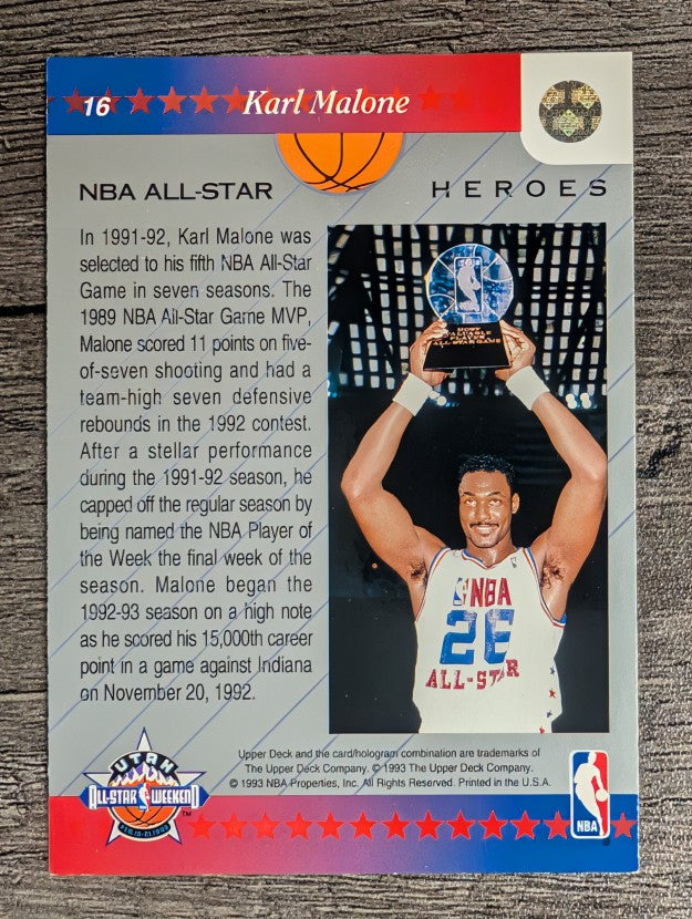 1992-93 Upper Deck All-Star Weekend #16 Karl Malone