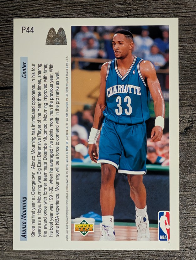 1992-93 Upper Deck McDonald's #P44 Alonzo Mourning (NM)