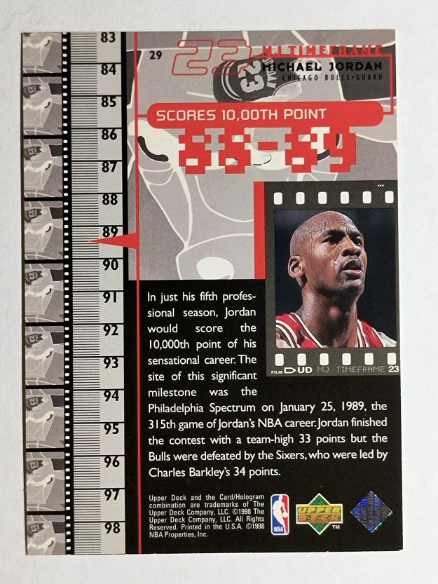 1998 Upper Deck Michael Jordan Living Legend #29 Michael Jordan TF 1989-90