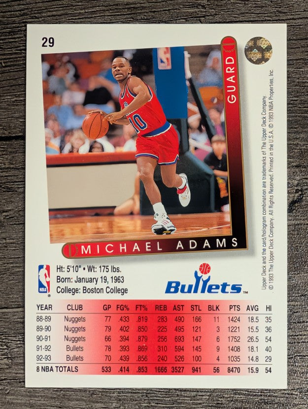1993-94 Upper Deck #29 Michael Adams