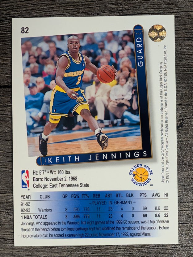 1993-94 Upper Deck #82 Keith Jennings