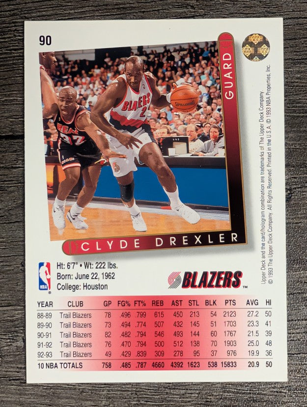 1993-94 Upper Deck #90 Clyde Drexler