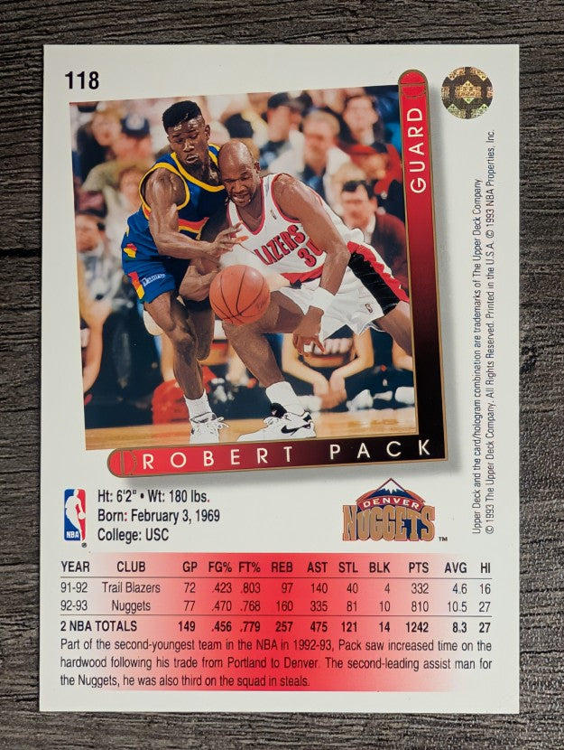 1993-94 Upper Deck #118 Robert Pack