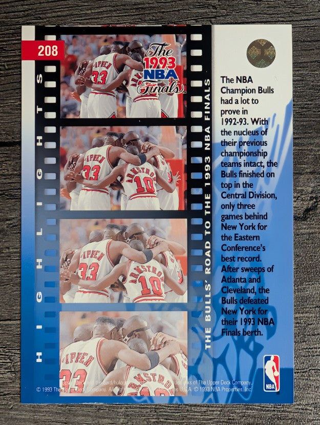 1993-94 Upper Deck #208 1992-93 Bulls FIN