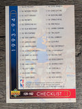 1993-94 Upper Deck #254 Checklist 129-192