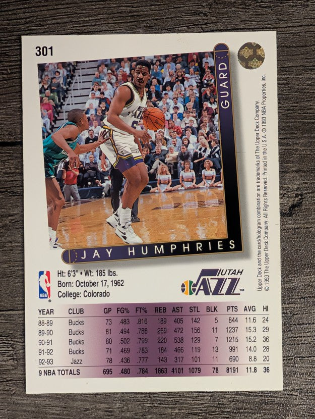 1993-94 Upper Deck #301 Jay Humphries