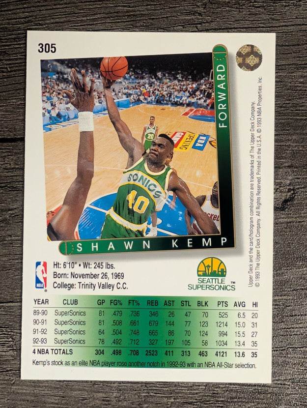 1993-94 Upper Deck #305 Shawn Kemp