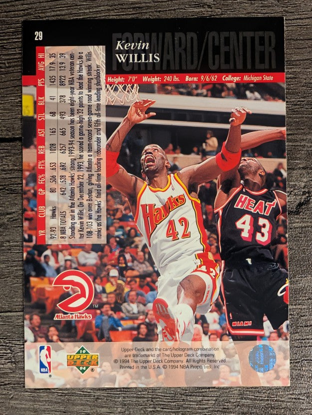 1993-94 Upper Deck SE #29 Kevin Willis