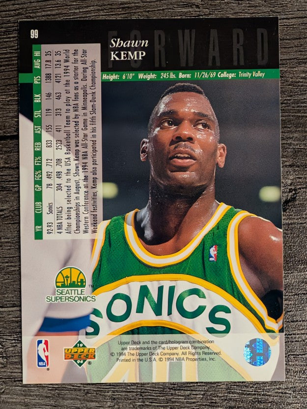 1993-94 Upper Deck SE #99 Shawn Kemp