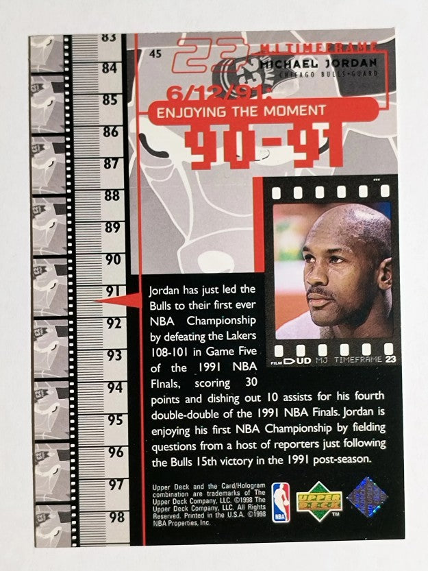 1998 Upper Deck Michael Jordan Living Legend #45 Michael Jordan TF 1991-92