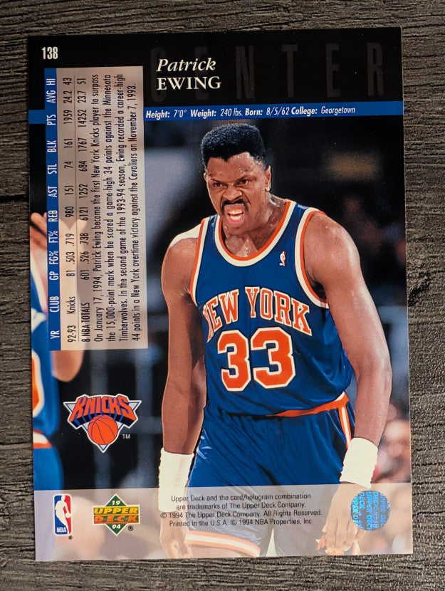 1993-94 Upper Deck SE #138 Patrick Ewing