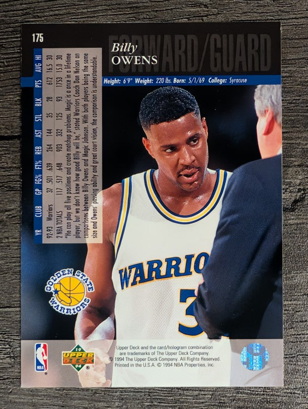1993-94 Upper Deck SE #175 Billy Owens