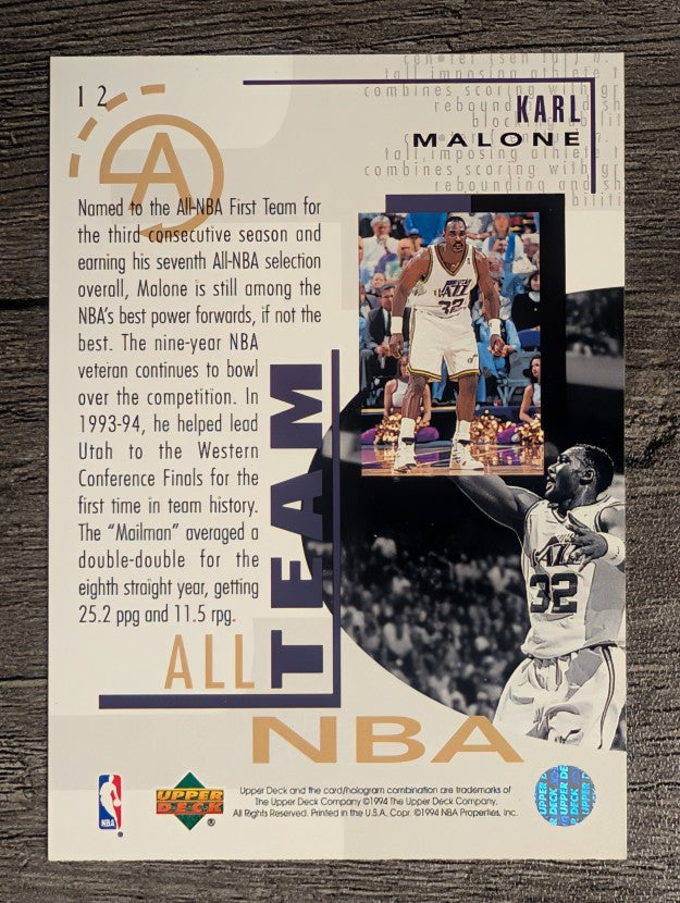 1994-95 Upper Deck #12 Karl Malone AN