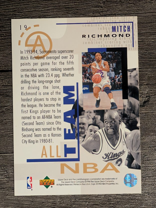 1994-95 Upper Deck #19 Mitch Richmond AN