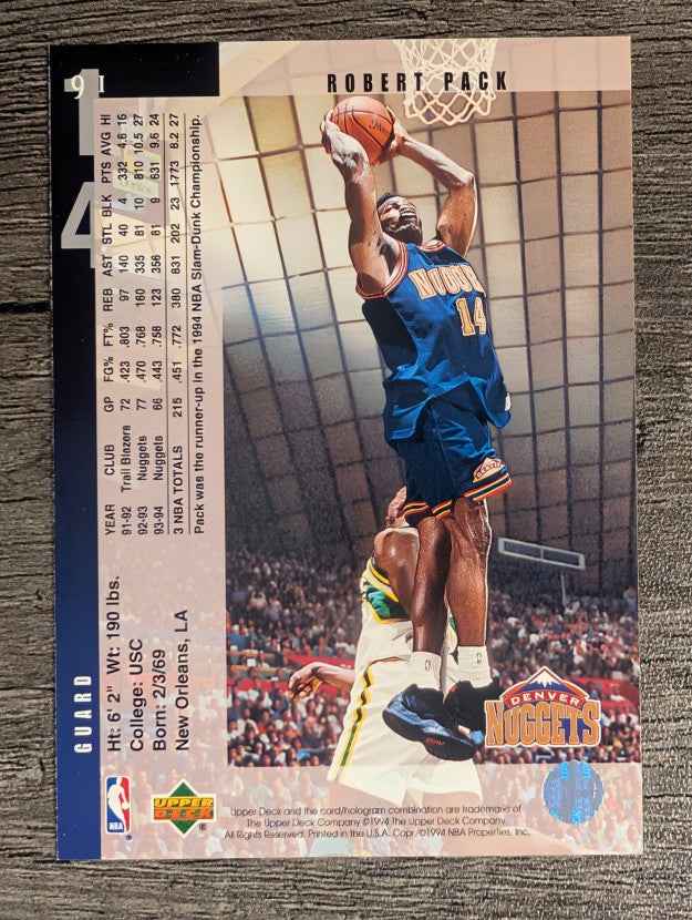 1994-95 Upper Deck #91 Robert Pack