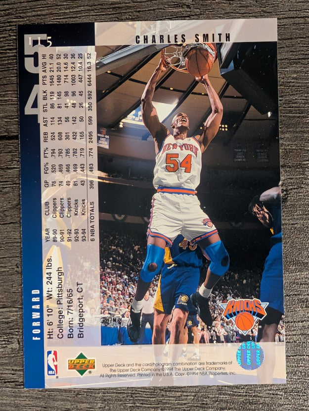 1994-95 Upper Deck #115 Charles Smith