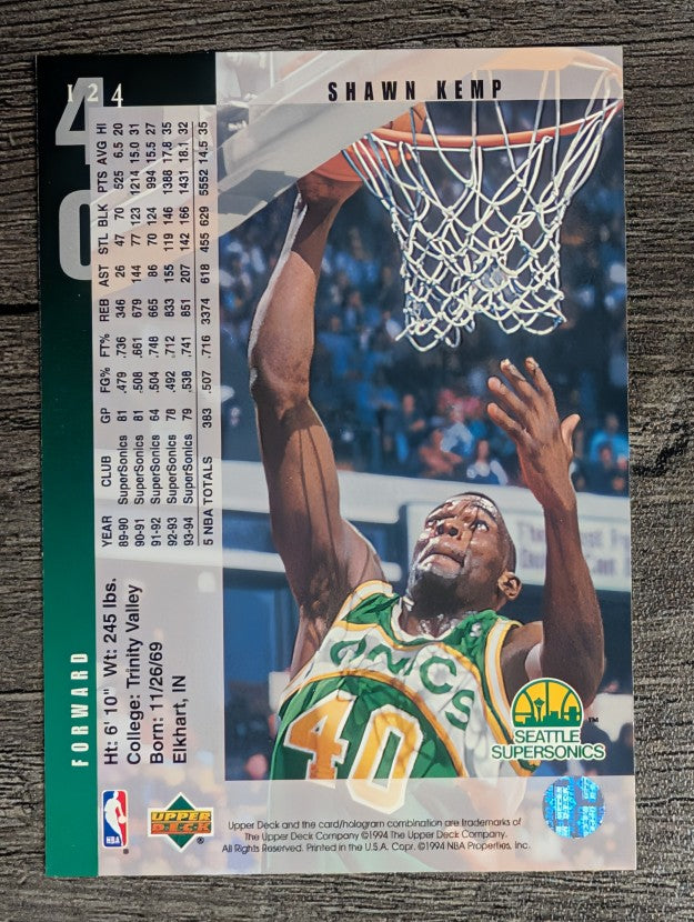 1994-95 Upper Deck #124 Shawn Kemp