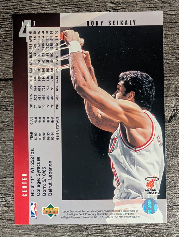 1994-95 Upper Deck #141 Rony Seikaly