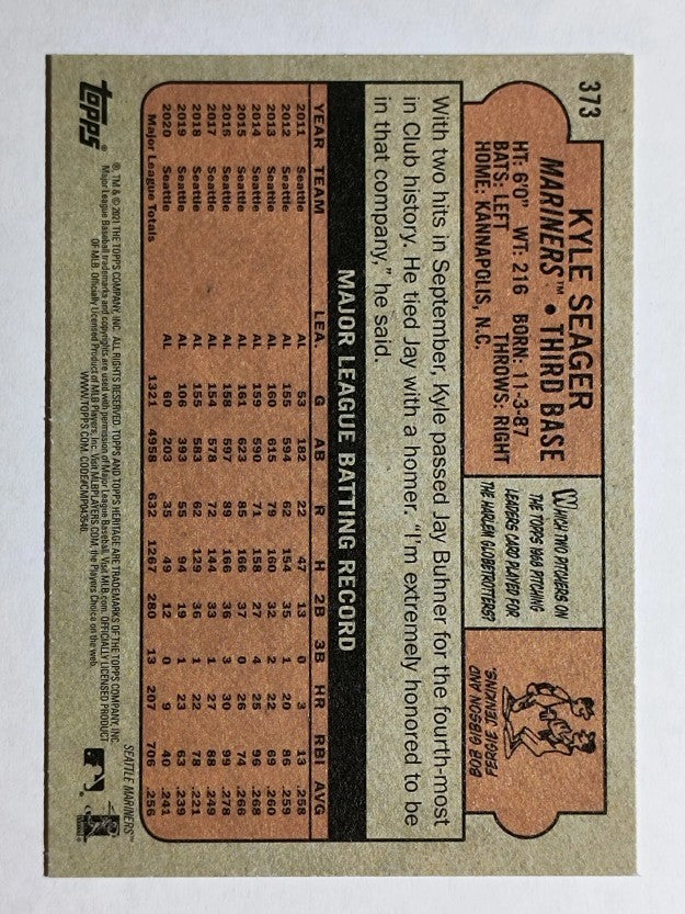 2021 Topps Heritage #373 Kyle Seager