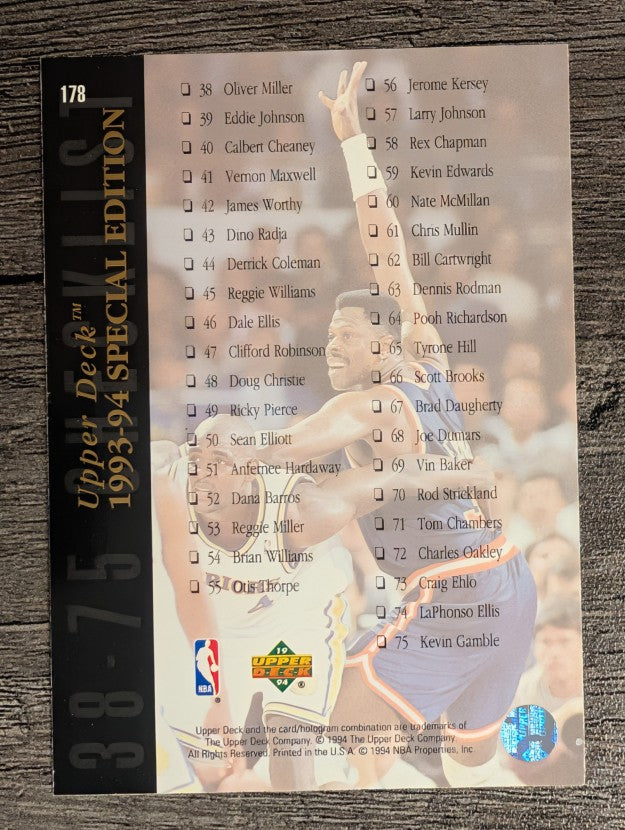1993-94 Upper Deck SE #178 Checklist 1