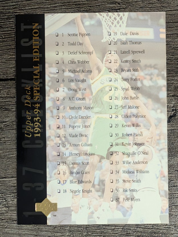 1993-94 Upper Deck SE #178 Checklist 1