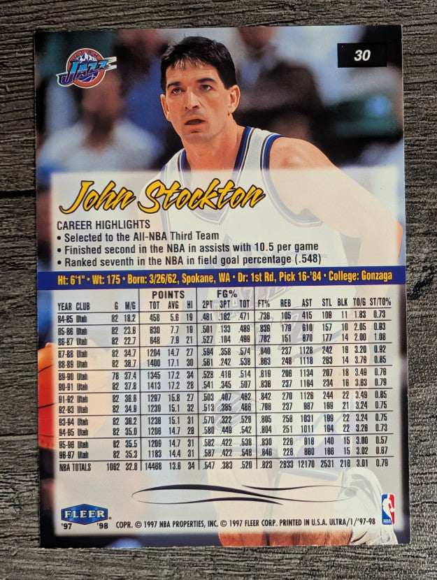 1997-98 Ultra #30 John Stockton