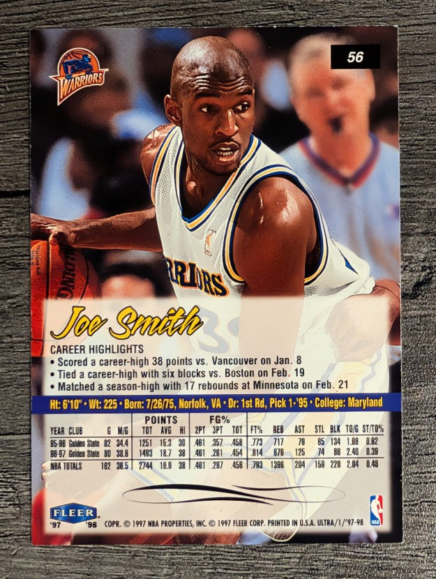 1997-98 Ultra #56 Joe Smith