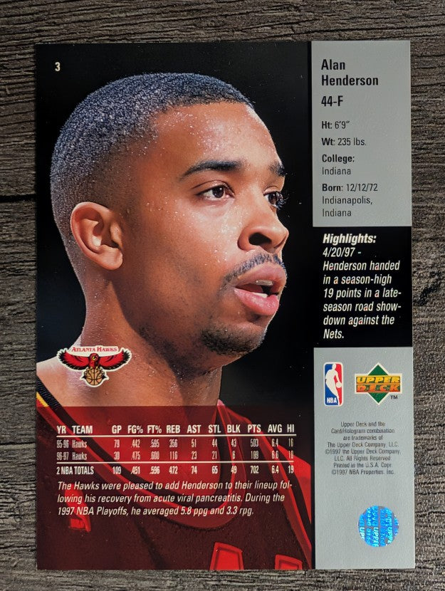 1997-98 Upper Deck #3 Alan Henderson