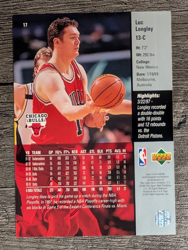 1997-98 Upper Deck #17 Luc Longley