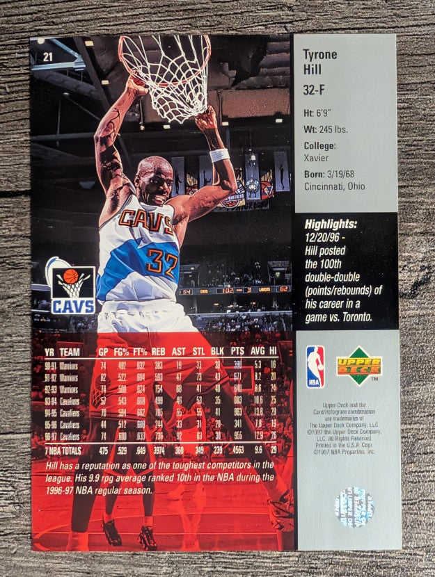 1997-98 Upper Deck #21 Tyrone Hill
